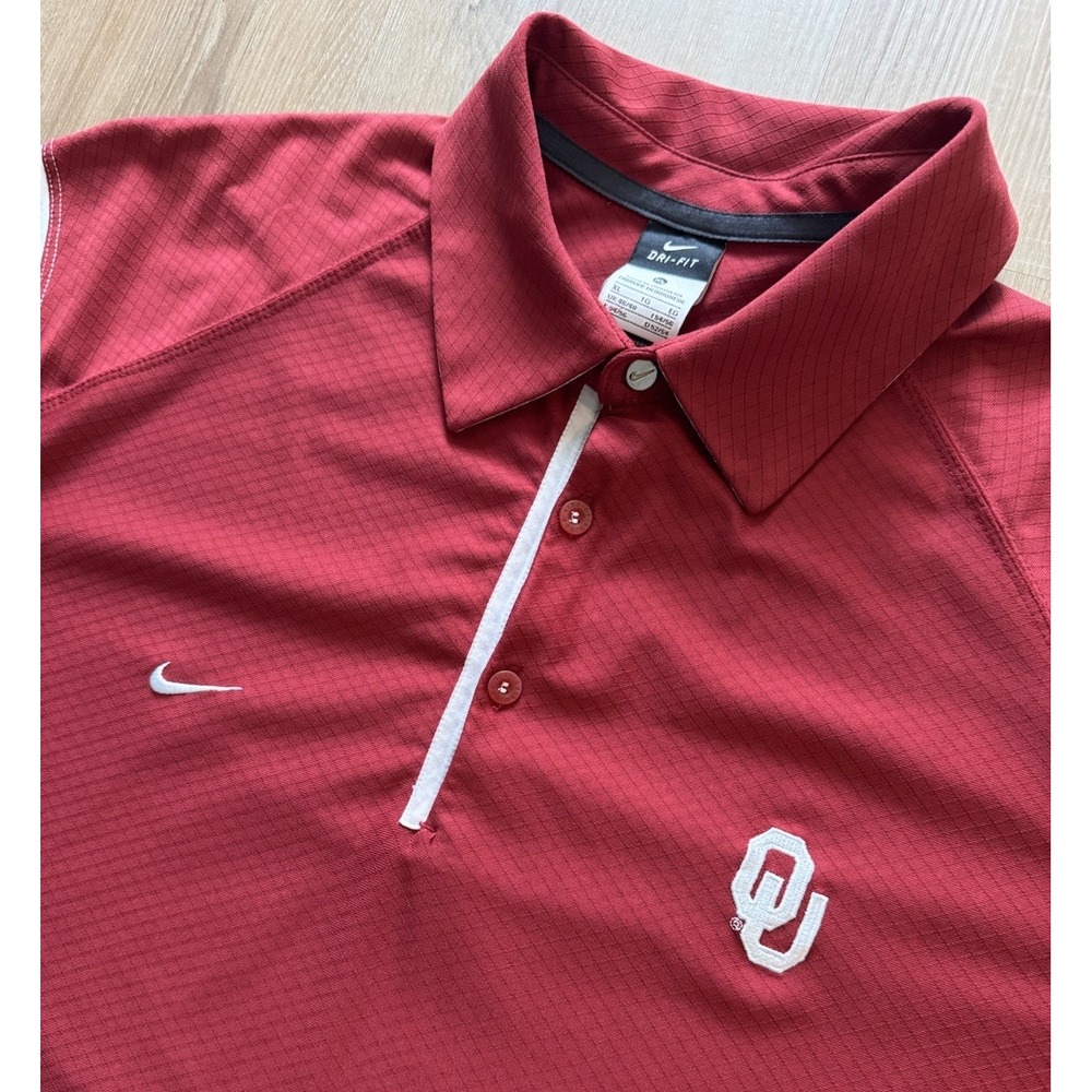 Nike University Of‎ Oklahoma OU Mens Dri Fit Polo Shirt Golf XL